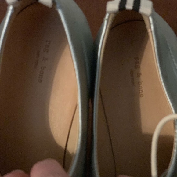 Rag and Bone silver audrey lace up oxford sz 38.5 - Picture 4 of 5